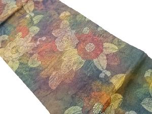 花葉模様織出し名古屋帯